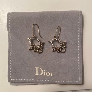 Dior Swarovski drop earrings - authentic